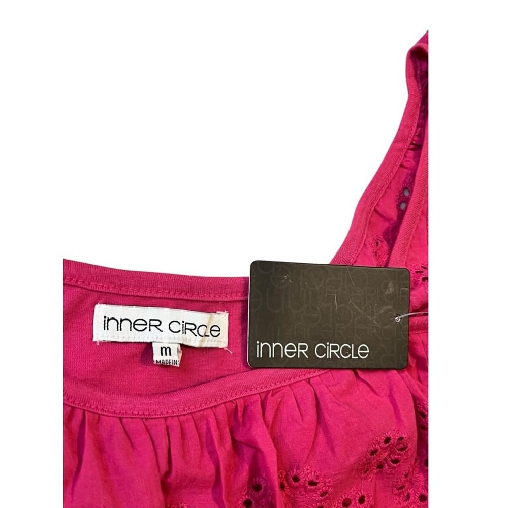 Inner Circle Tank Top, Ruffle Sleeve, Color Pink, Size Medium - Picture 4 of 9